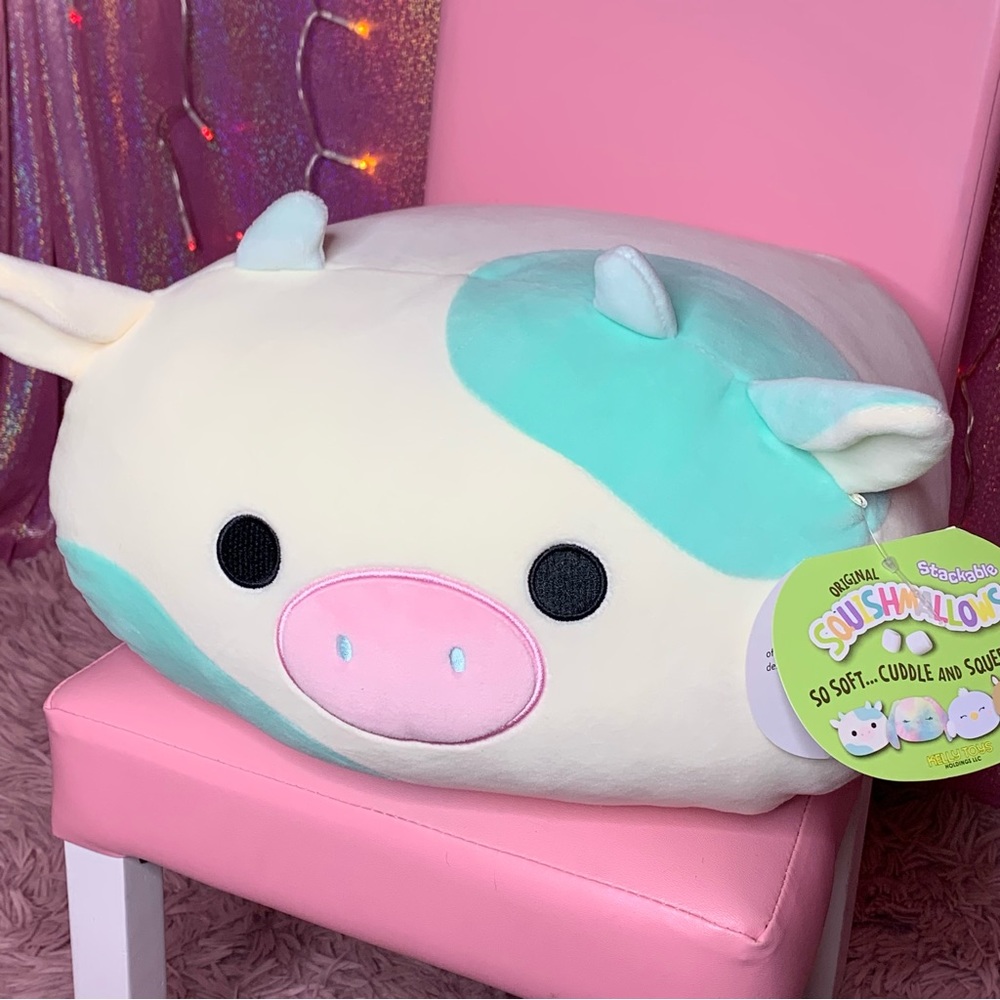 Squishmallows Belana the Cow Easter Stackable Plush 2020